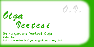 olga vertesi business card